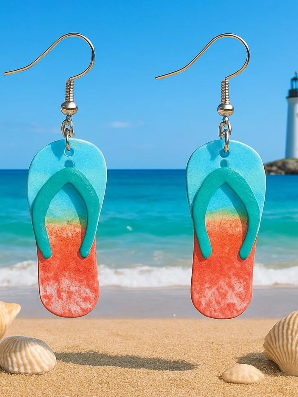Sandal Flip Flop Beach Earrings